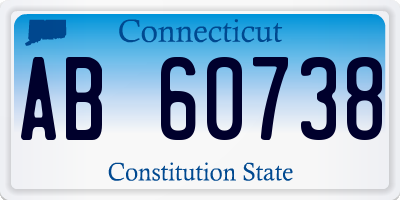 CT license plate AB60738