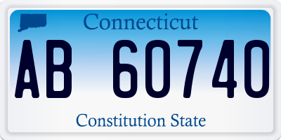 CT license plate AB60740