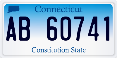 CT license plate AB60741