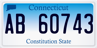 CT license plate AB60743