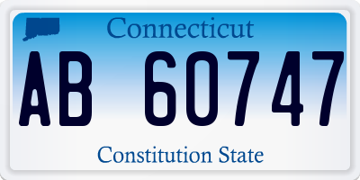 CT license plate AB60747