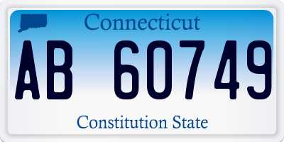 CT license plate AB60749