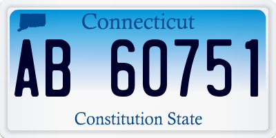 CT license plate AB60751