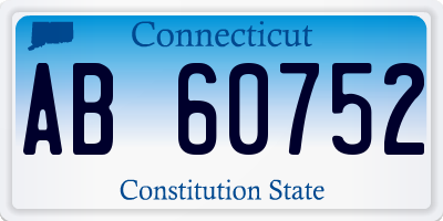 CT license plate AB60752