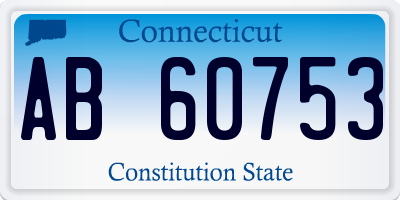 CT license plate AB60753