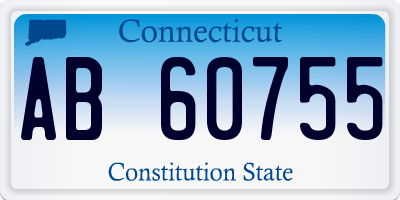 CT license plate AB60755