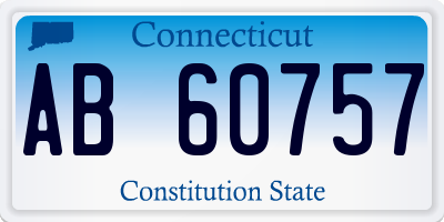 CT license plate AB60757