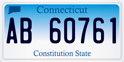 CT license plate AB60761