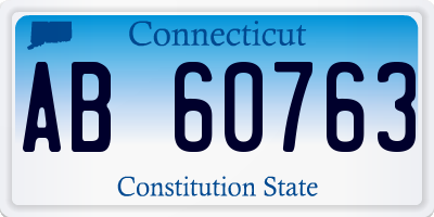 CT license plate AB60763