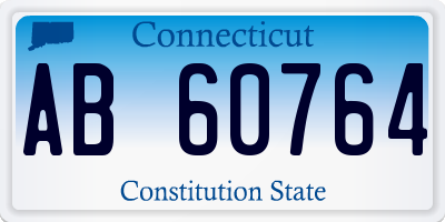 CT license plate AB60764