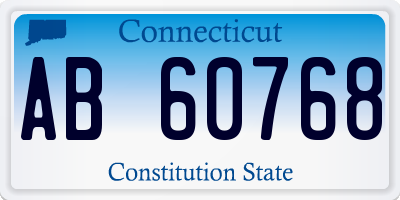 CT license plate AB60768