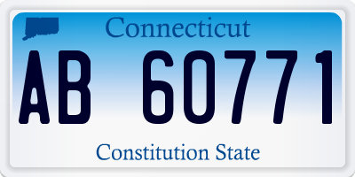 CT license plate AB60771