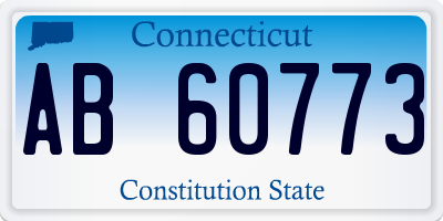 CT license plate AB60773