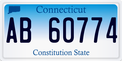 CT license plate AB60774