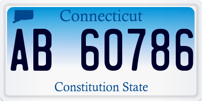 CT license plate AB60786