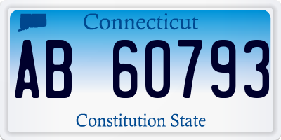 CT license plate AB60793