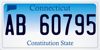 CT license plate AB60795