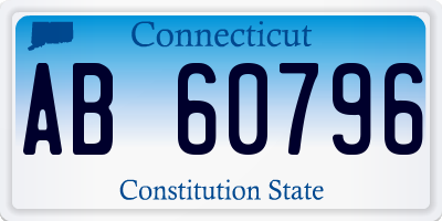 CT license plate AB60796