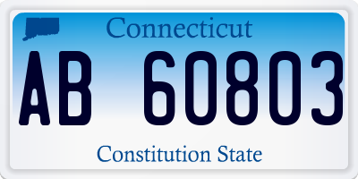 CT license plate AB60803