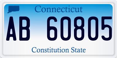 CT license plate AB60805