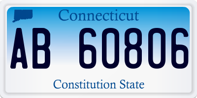 CT license plate AB60806