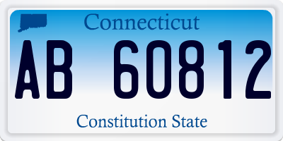 CT license plate AB60812