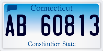 CT license plate AB60813