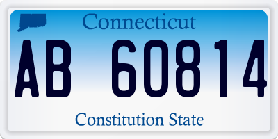 CT license plate AB60814