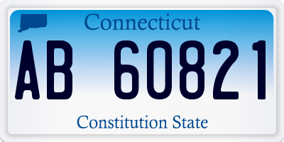 CT license plate AB60821