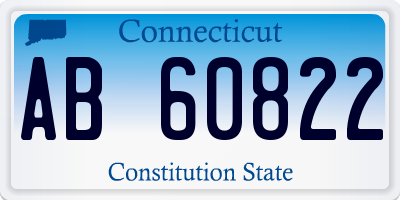 CT license plate AB60822