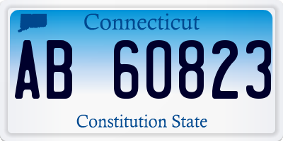 CT license plate AB60823