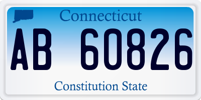 CT license plate AB60826