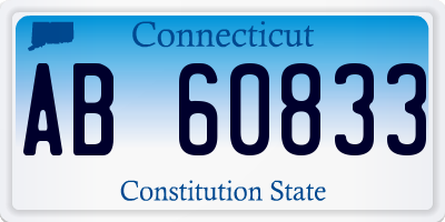 CT license plate AB60833