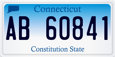 CT license plate AB60841