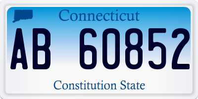 CT license plate AB60852