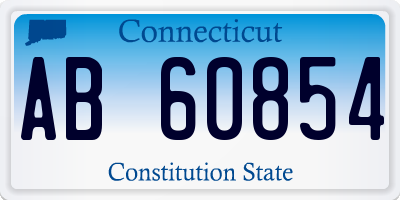 CT license plate AB60854