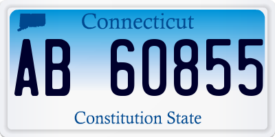 CT license plate AB60855