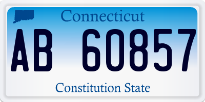 CT license plate AB60857