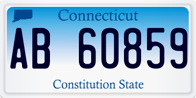 CT license plate AB60859
