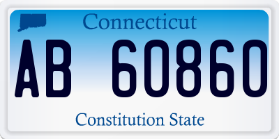 CT license plate AB60860