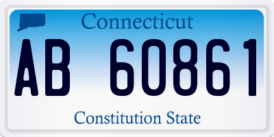 CT license plate AB60861