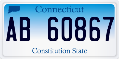 CT license plate AB60867