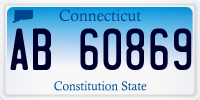 CT license plate AB60869