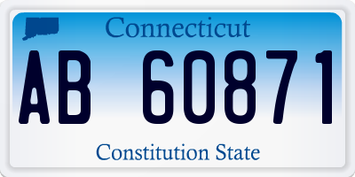 CT license plate AB60871