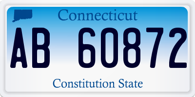 CT license plate AB60872