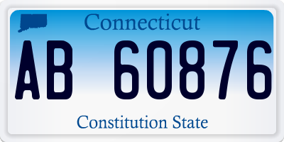 CT license plate AB60876