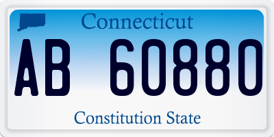 CT license plate AB60880