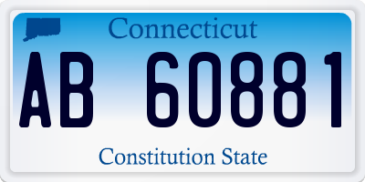 CT license plate AB60881