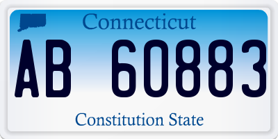 CT license plate AB60883