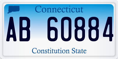 CT license plate AB60884